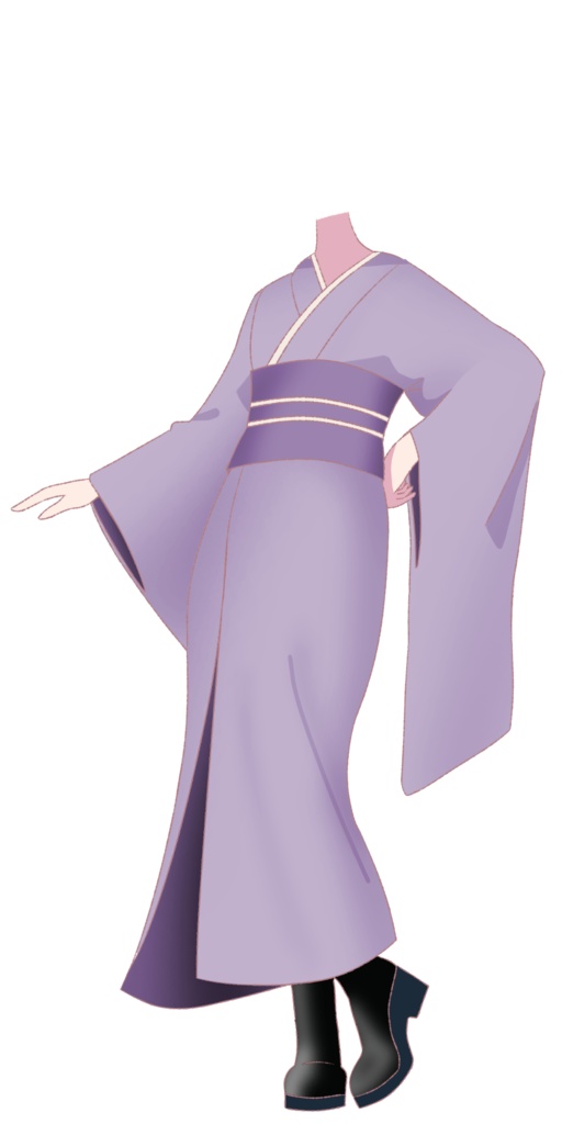 【フリー素材】着せ替え衣装着物 9色