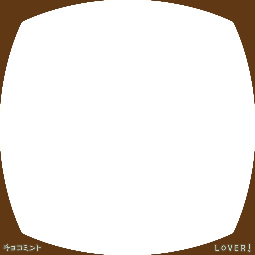 【フリー素材】チョコミントLOVERフレーム・背景