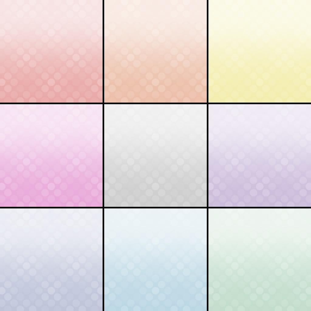 【フリー素材】ドットグラデーション背景 9色