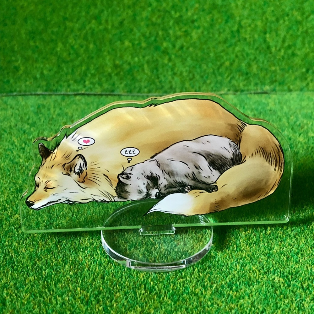 キツたぬzzzアクリルスタンド【ラウンド(クリア)タイプ】