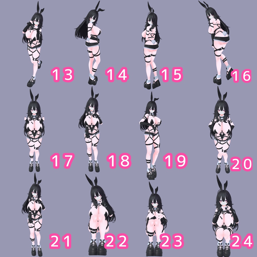 Milltinaポーズ集 36種類♥