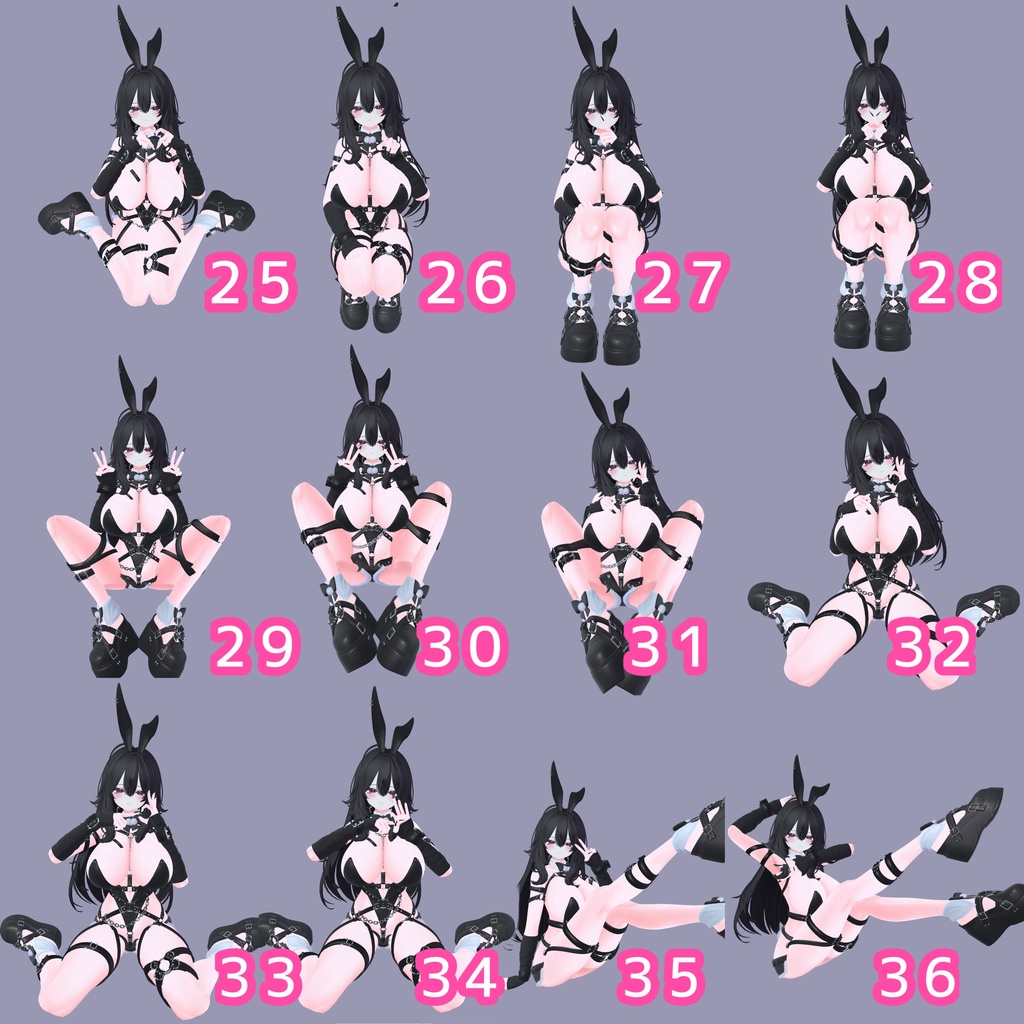 Milltinaポーズ集 36種類♥