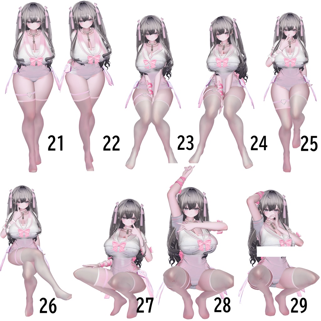 Milltinaポーズ集 50種類♥