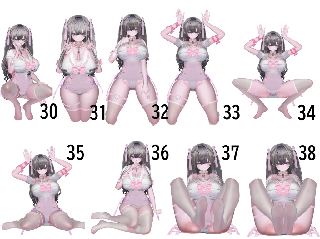 Milltinaポーズ集 50種類♥