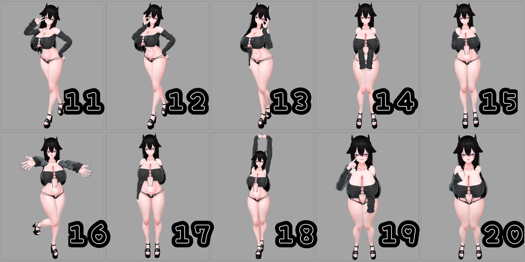Milltinaポーズ集 50種類♥