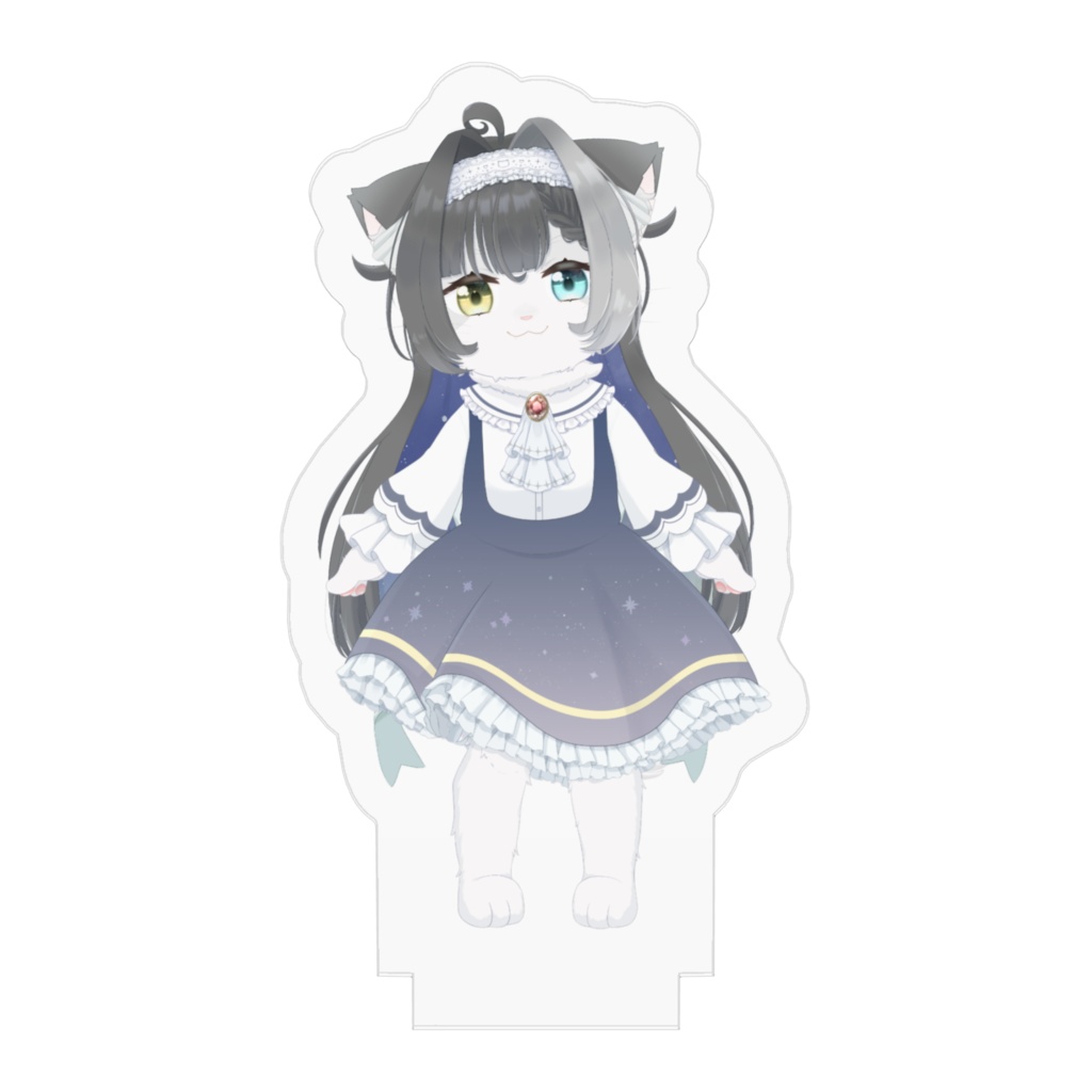 鍋乃ねこち アクリルフィギュア -真夜中ワンピースver.-