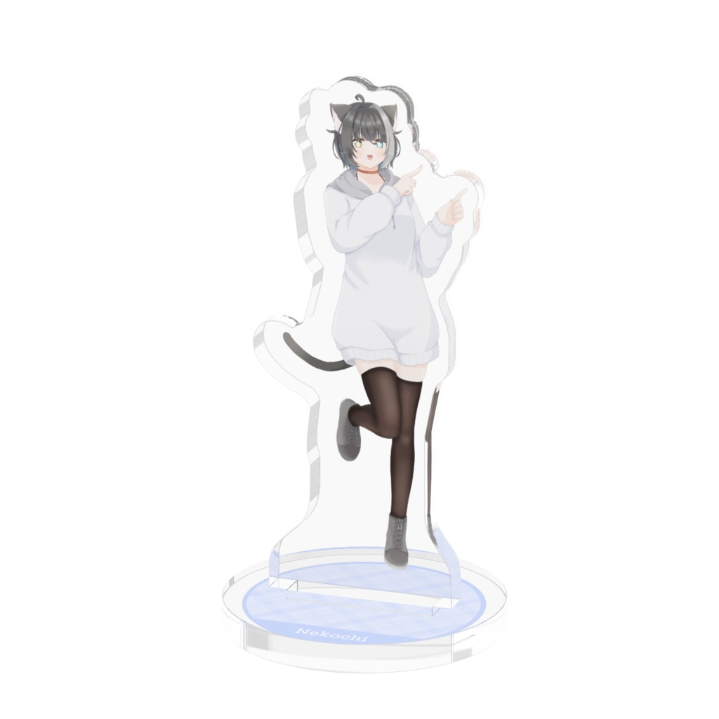 指さし鍋乃ねこちアクリルフィギュア-普段着ver-