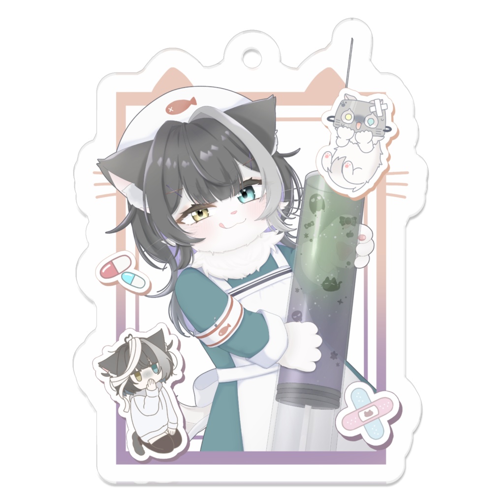 鍋乃ねこち ハロウィンアクリルキーホルダー