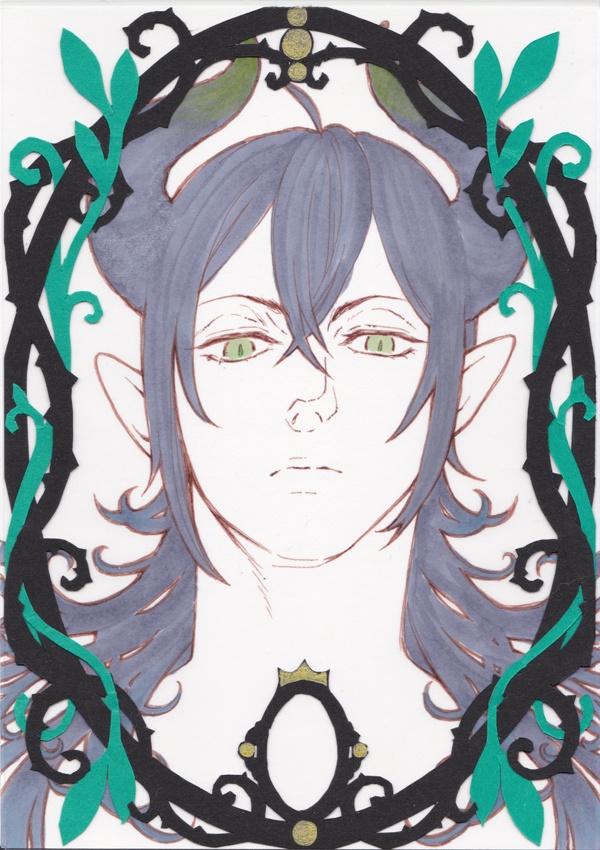  自作イラスト　ツイステ　マレウスA