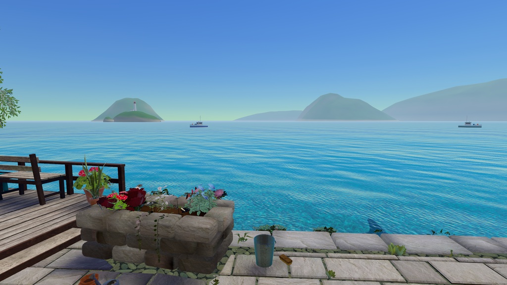 【VRChatワールド】Azure Cove ‐ イルカの泳ぐ海辺の花と雑貨の店