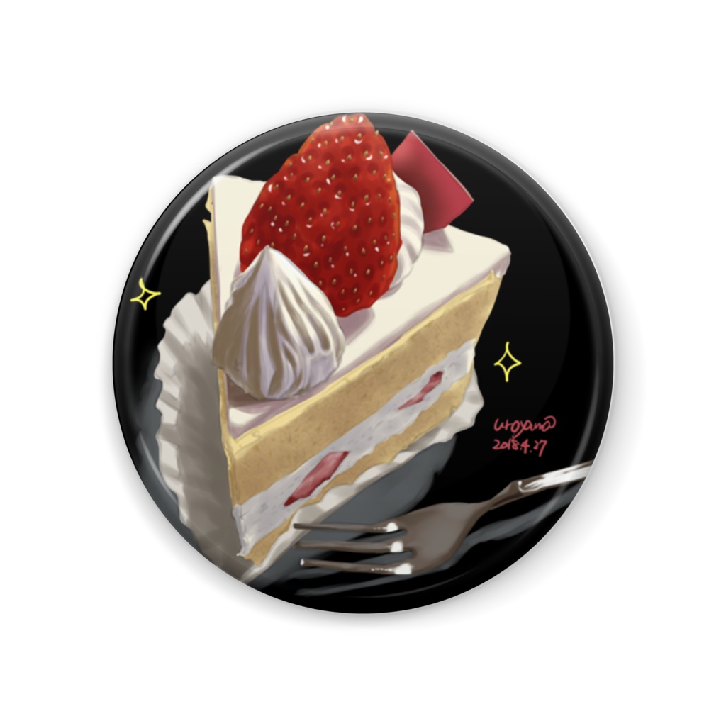 苺ケーキバッジ