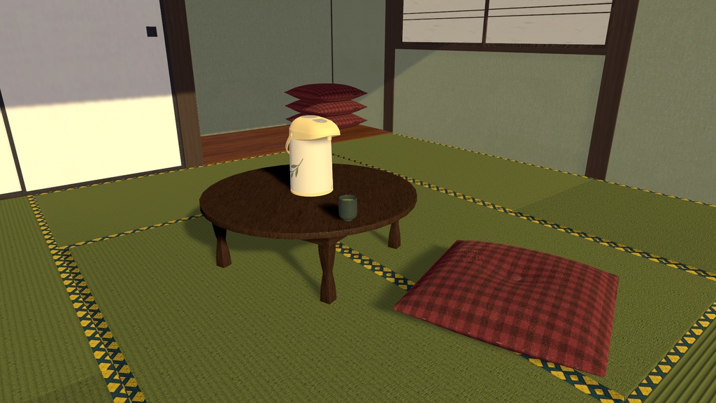 VRChat想定　ちゃぶ台セット