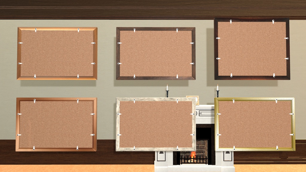 VRChat想定 額縁(6枚)