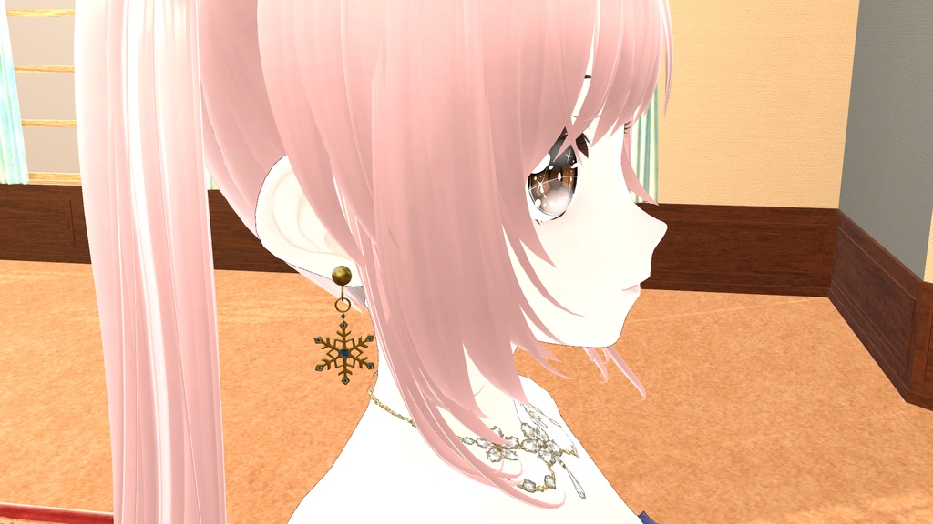 VRChat想定 スノーイヤリング