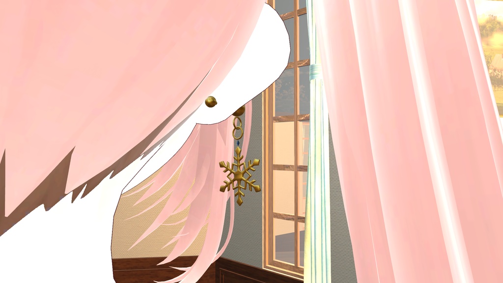 VRChat想定 スノーイヤリング