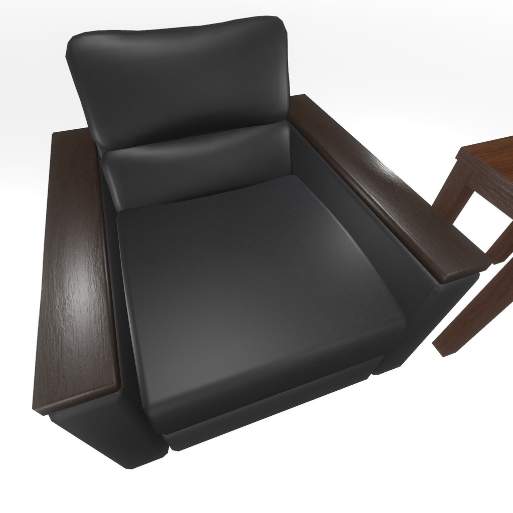 VRChat想定 ソファセット(黒)
