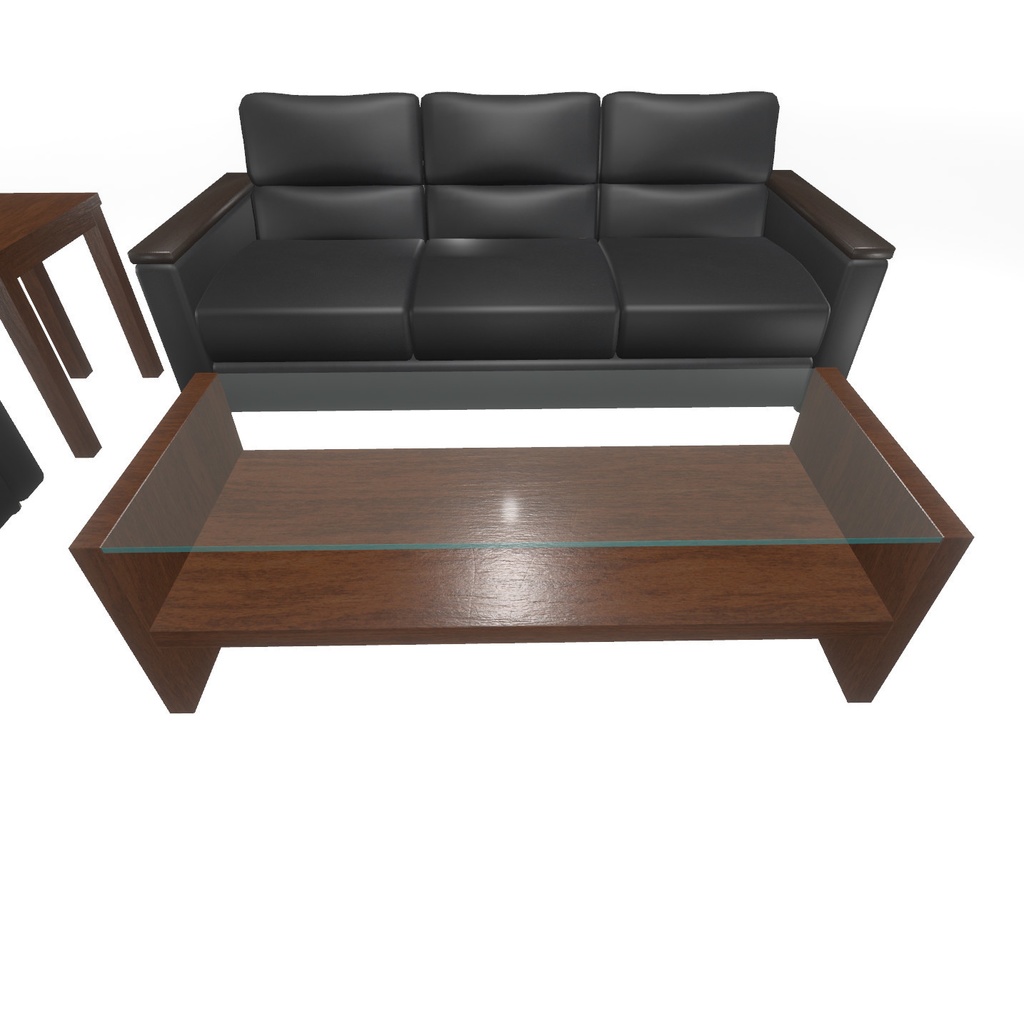 VRChat想定 ソファセット(黒)