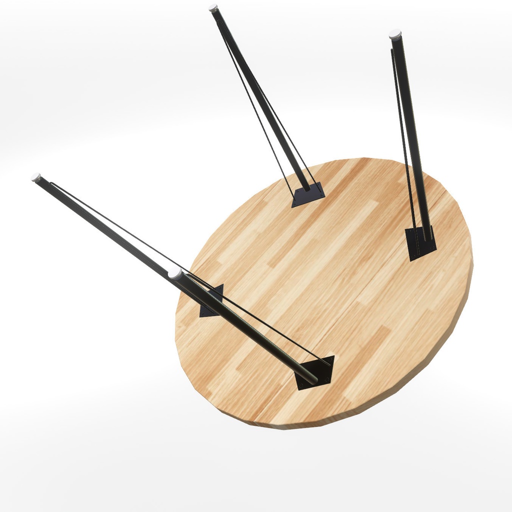 VRChat想定 テーブル&チェア(4色)