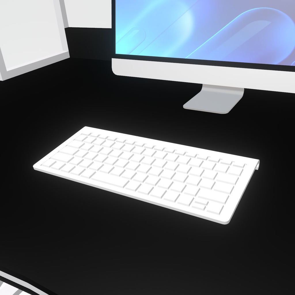 VRChat想定 デスク&チェア(オプション付き)