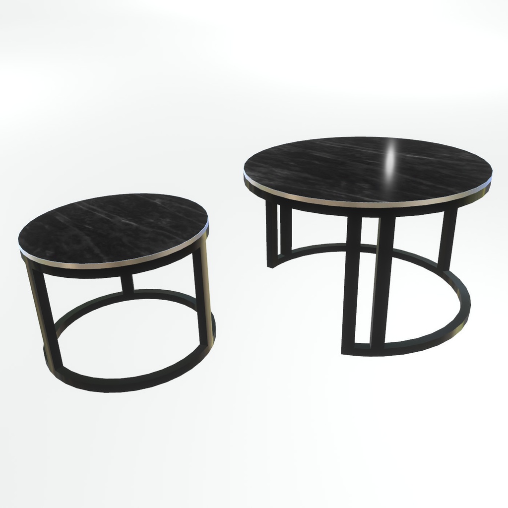 VRChat想定 ラウンドコーヒーテーブル