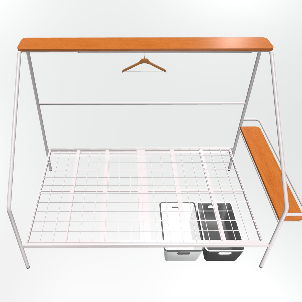 VRChat想定 ベッドフレーム(オプション付)