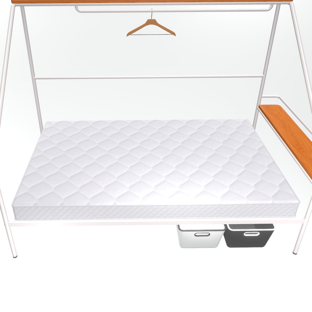 VRChat想定 ベッドフレーム(オプション付)