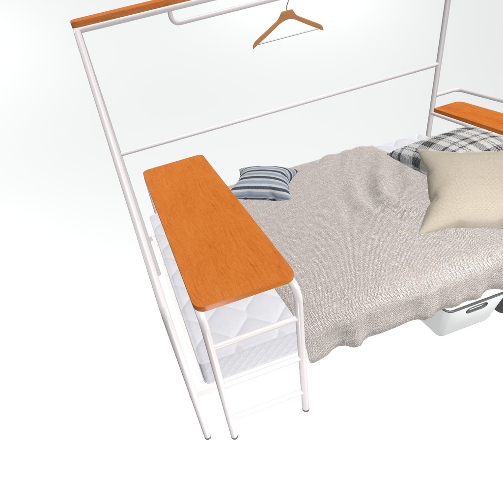 VRChat想定 ベッドフレーム(オプション付)