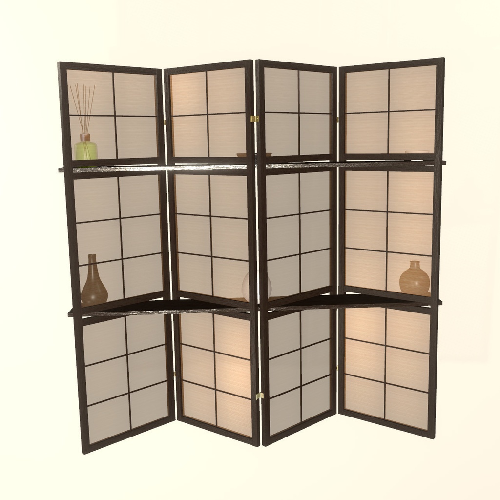VRChat想定 パーテーション(和風)