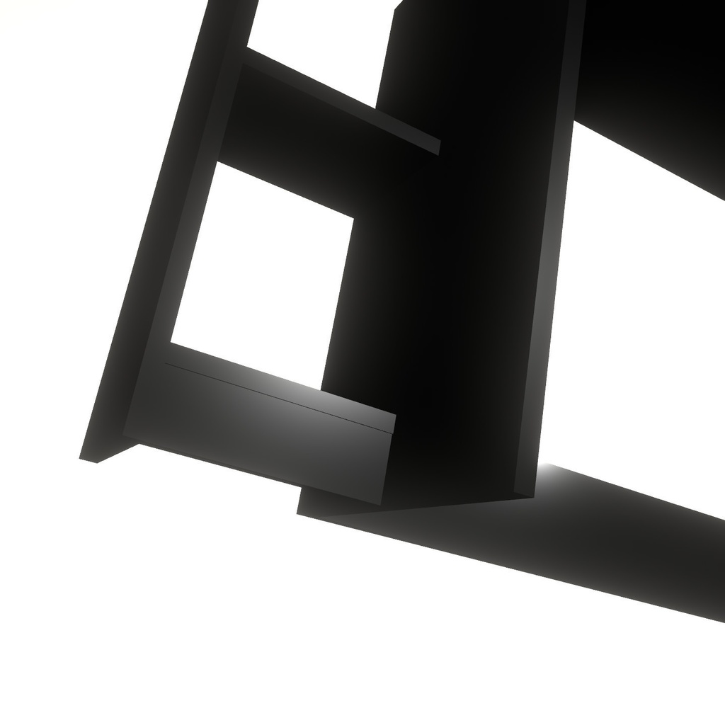 VRChat想定 コーナーデスク(オプション付)