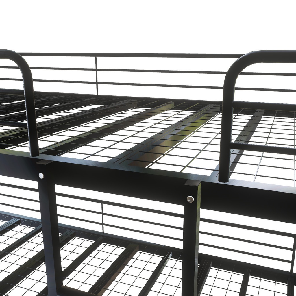 VRChat想定 3段ベッドフレーム