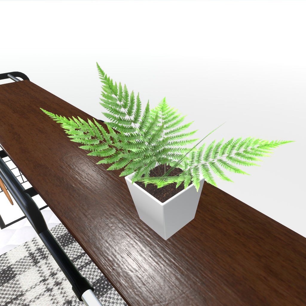 VRChat想定 ベッド&ラック(ブラック)