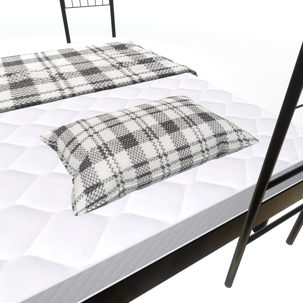 VRChat想定 ベッド&ラック(ブラック)