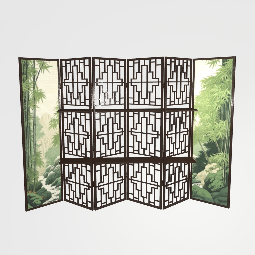 VRChat想定 ルームディバイダー(絵:「竹」)