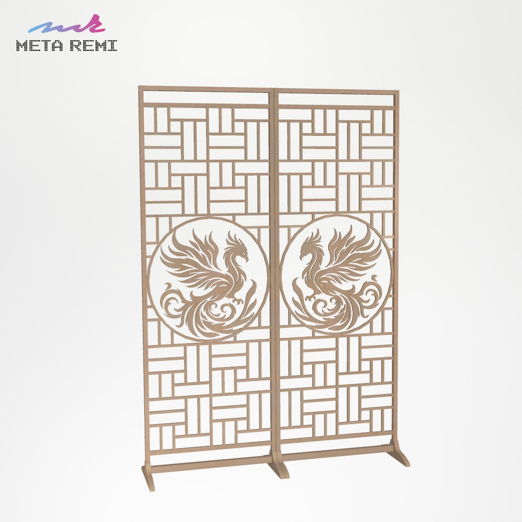 VRChat想定　パーテーション【鳳凰】