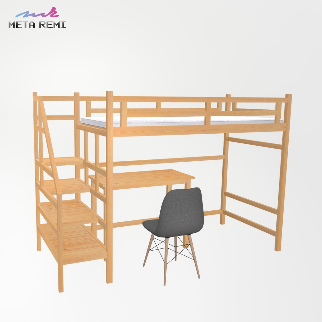 VRChat想定　ロフトベッド（木製）