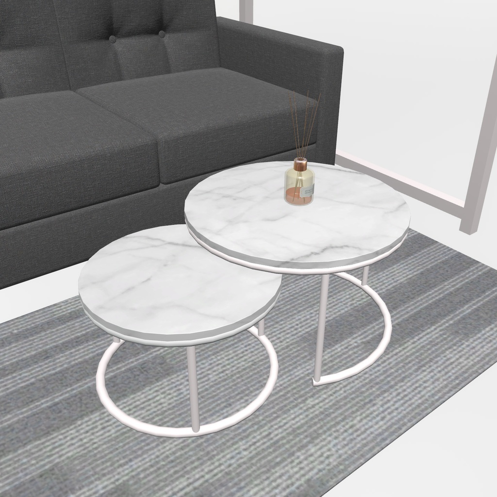 VRChat想定 ロフトベッド(ホワイト)【オプション付き】