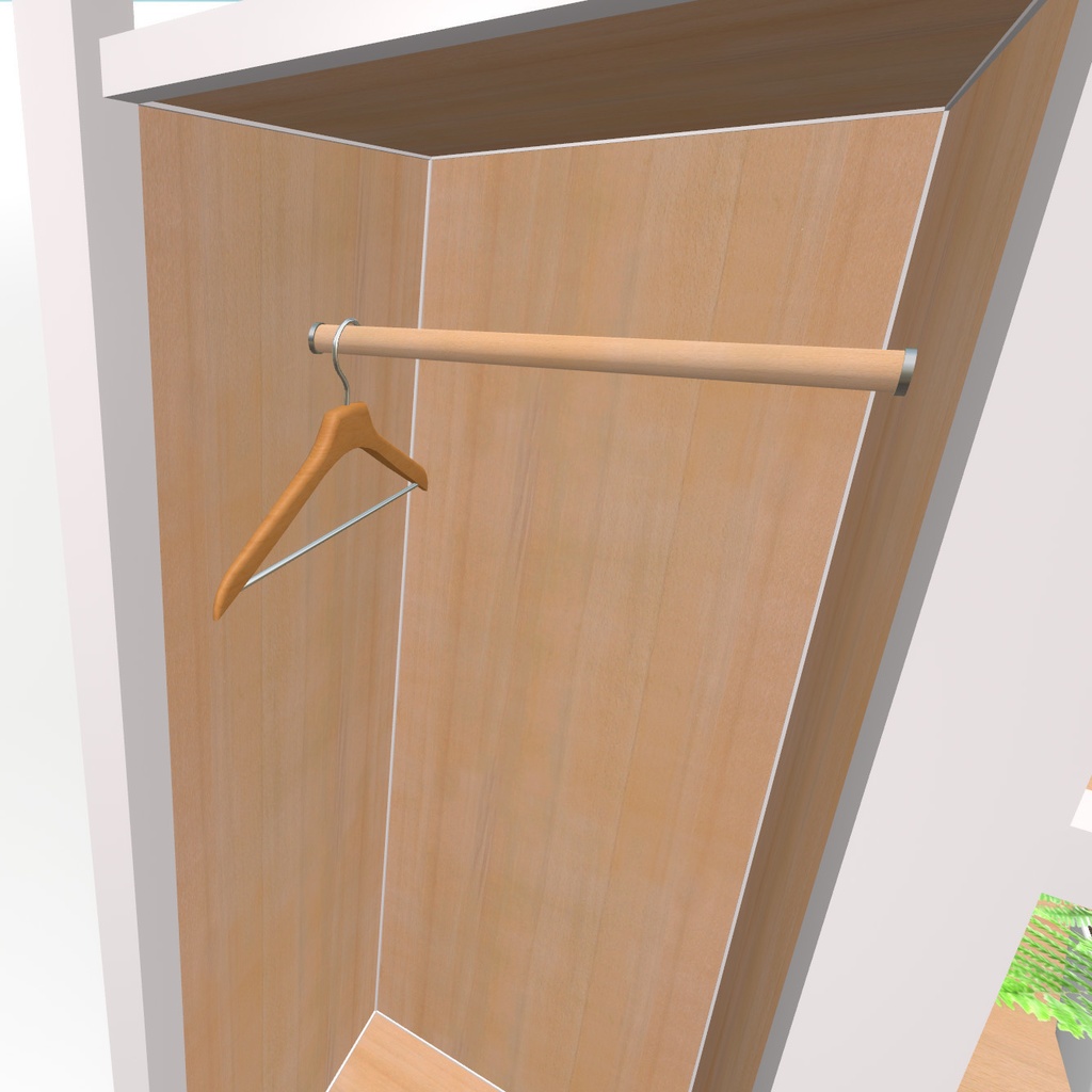 VRChat想定 ロフトベッド(ホワイト)【オプション付き】