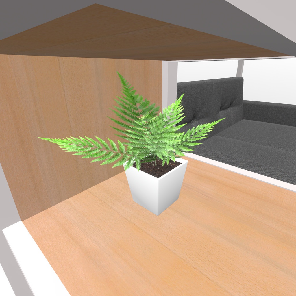 VRChat想定 ロフトベッド(ホワイト)【オプション付き】