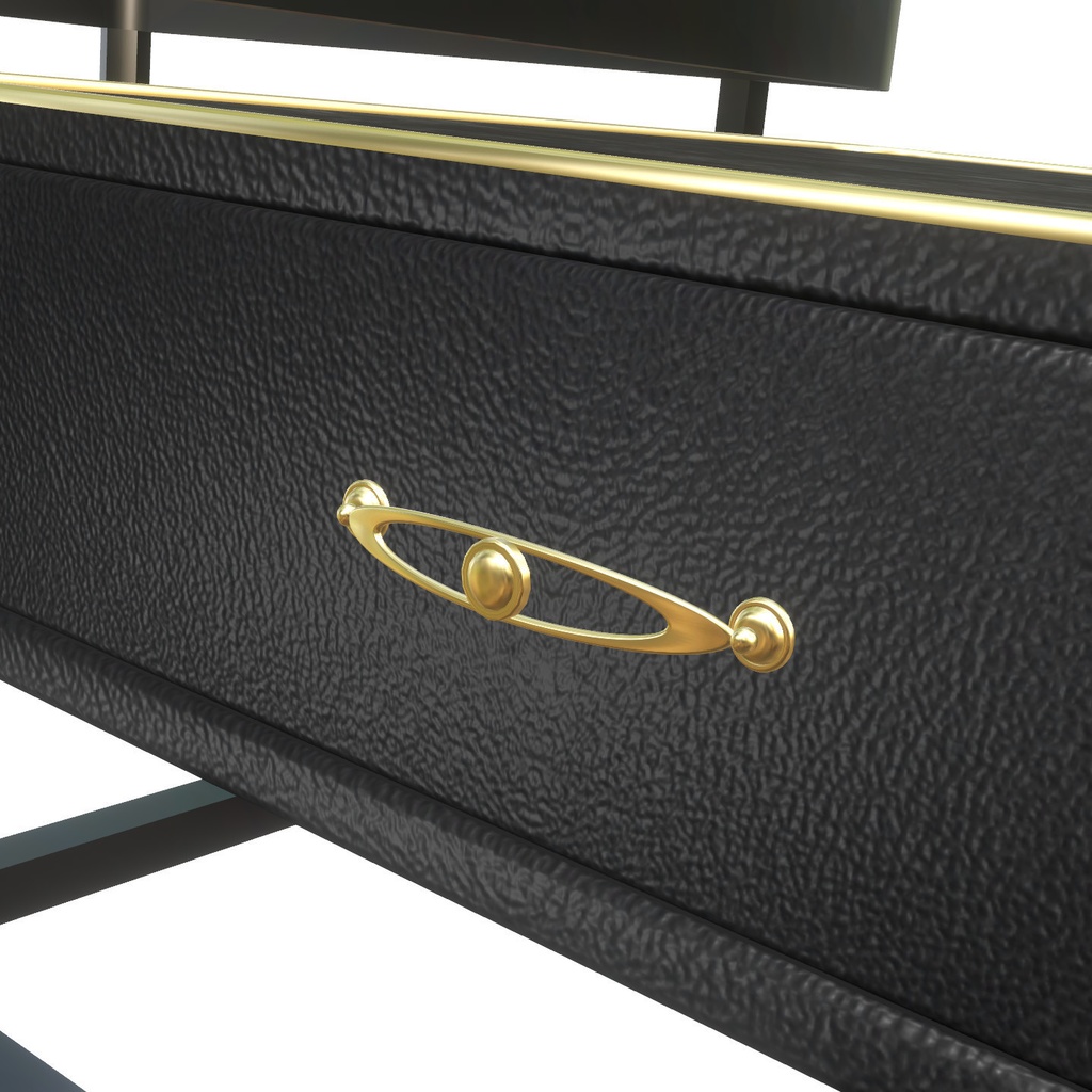 VRChat想定 ローテーブル(ブラック)