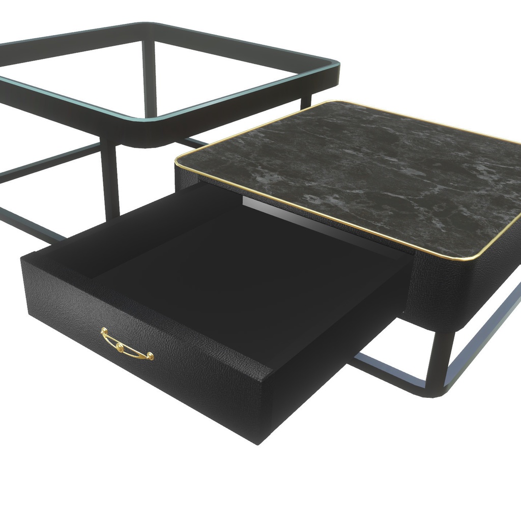 VRChat想定 ローテーブル(ブラック)