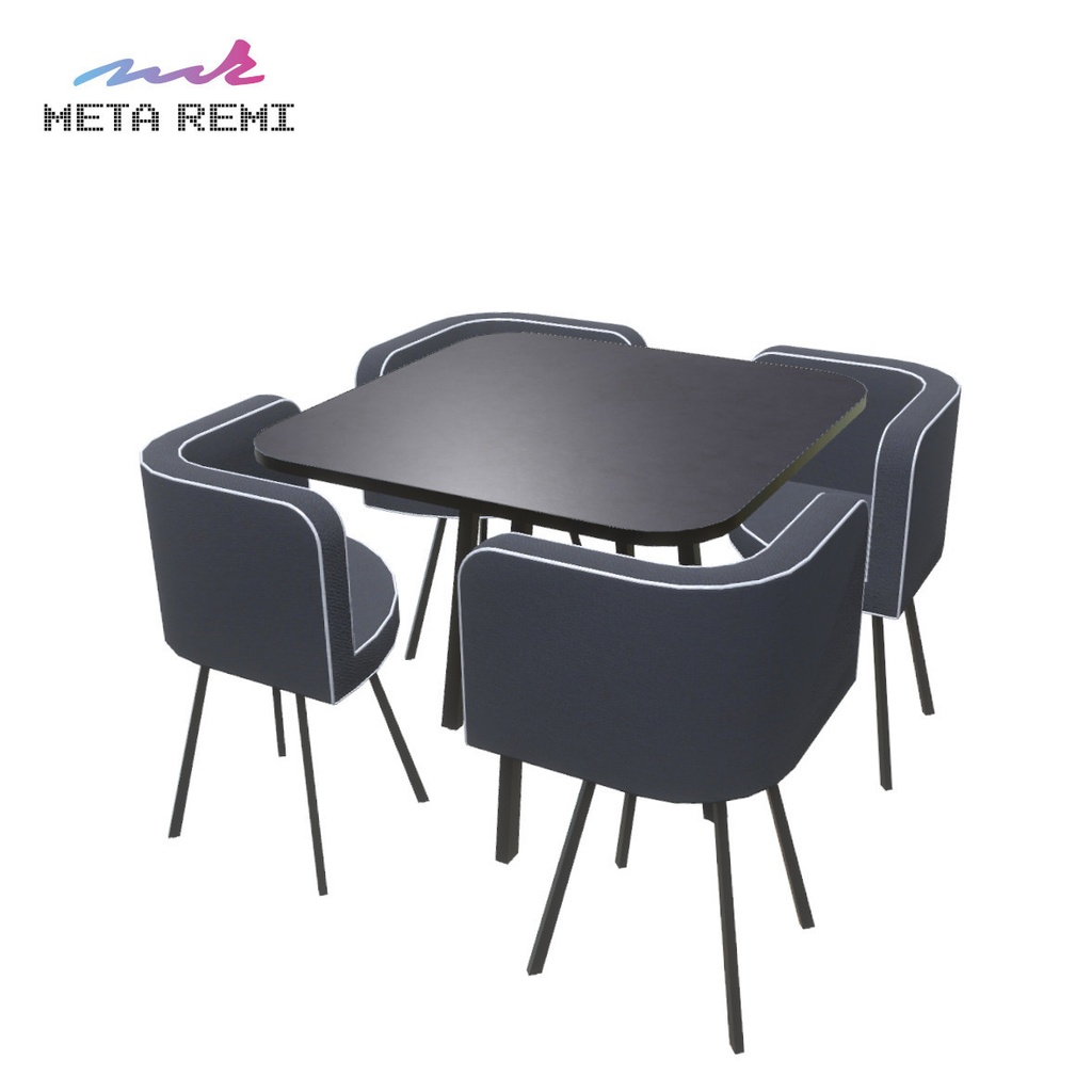 VRChat想定 テーブルセット(ブラック)