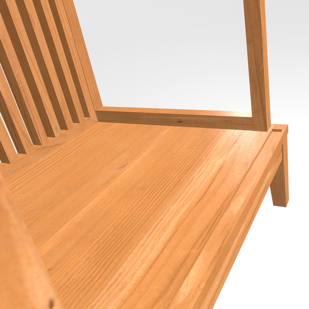 VRChat想定 木製の収納(ハンガー付き)