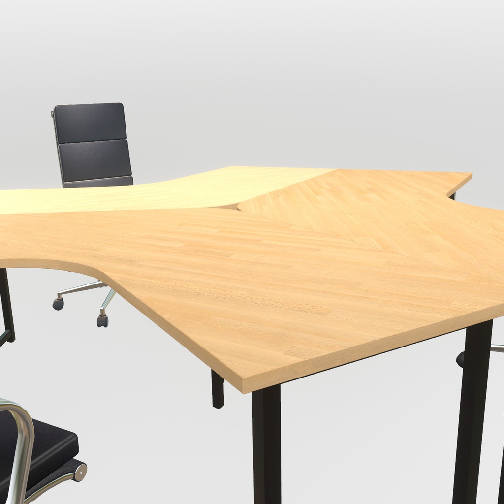 VRChat想定 ブーメラン型テーブル&チェア