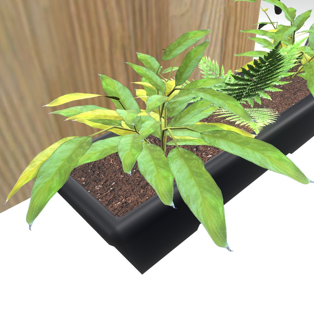 VRChat想定 テーブルセット(プランター付き)