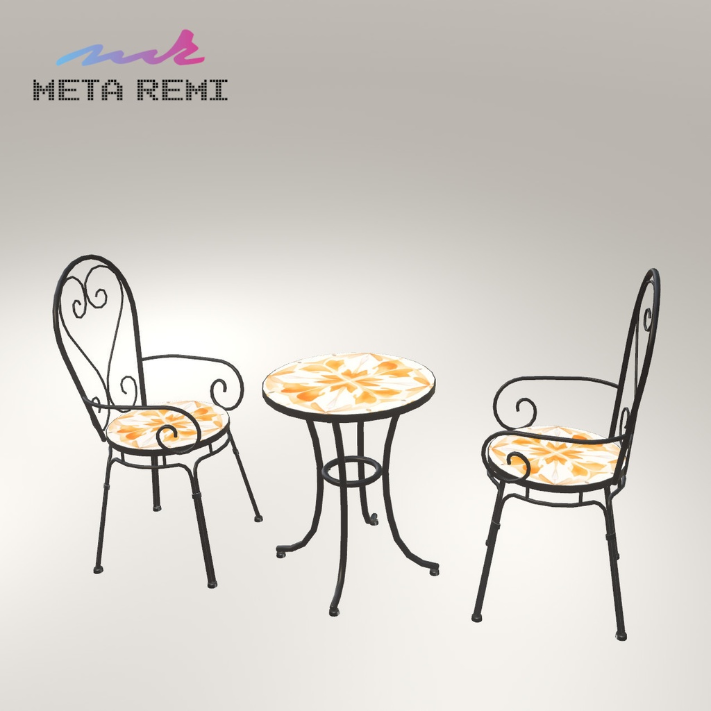 VRChat想定　カフェテーブルセット２