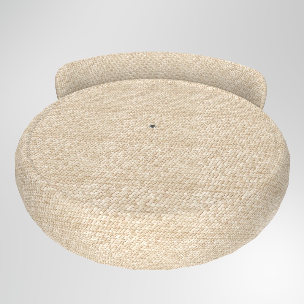 VRChat想定 パラソルデイベッド(ラタン)