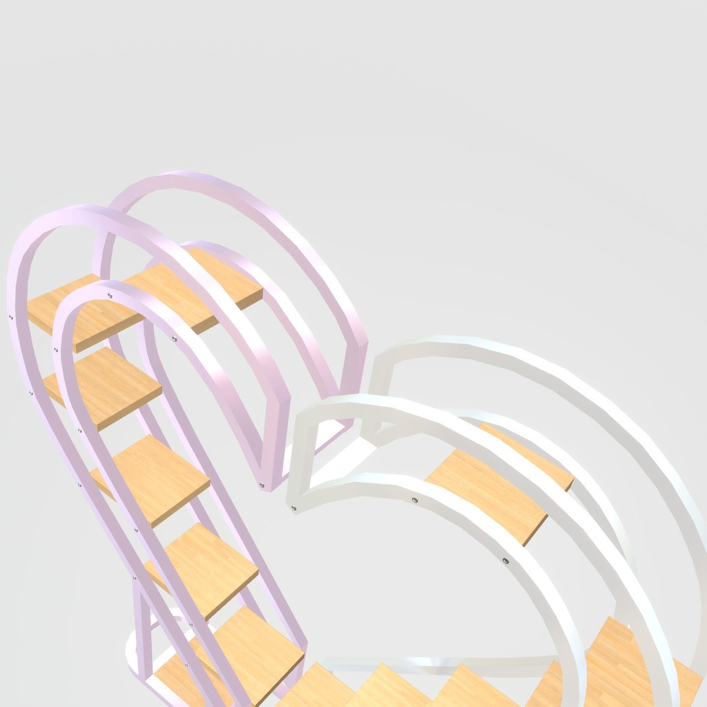 VRChat想定 ハート型ディスプレイラック