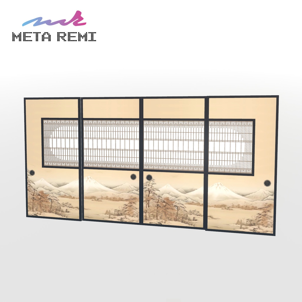 VRChat想定　襖（ふすま）【４枚】