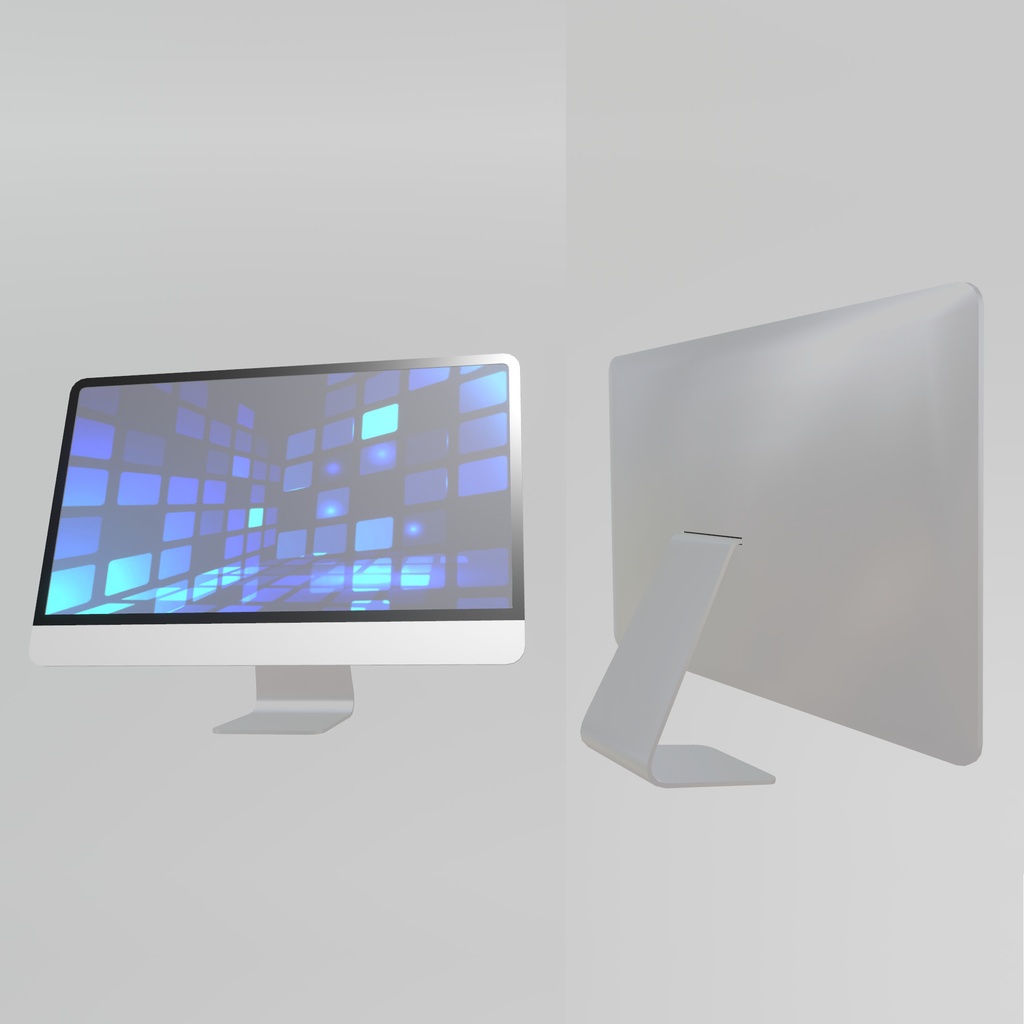 VRChat想定 集中ブース(ホワイト)