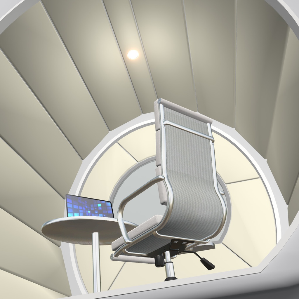 VRChat想定 集中ブース(ホワイト)